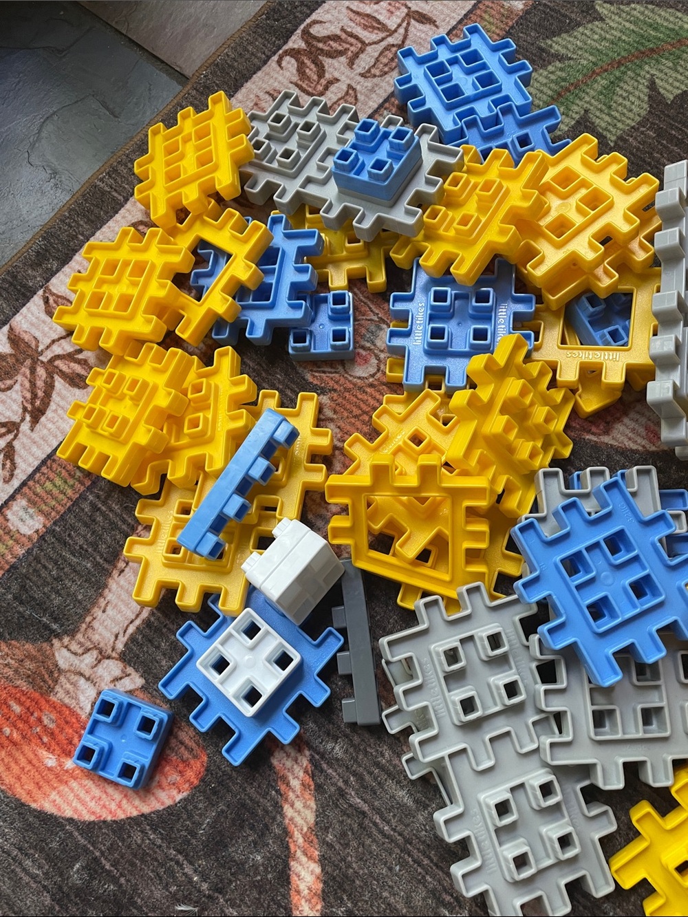 Little Tikes Waffle Blocks Building Blocks Set - Yellow, Blue, Gray - Kids Toys - Picture 4 of 10